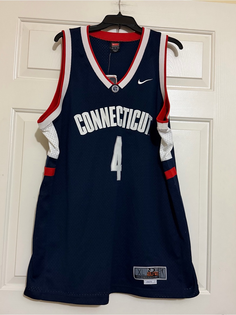 Nike Elite UConn Connecticut Huskies Ben Gordon 4 Basketball Jersey XL Length +2